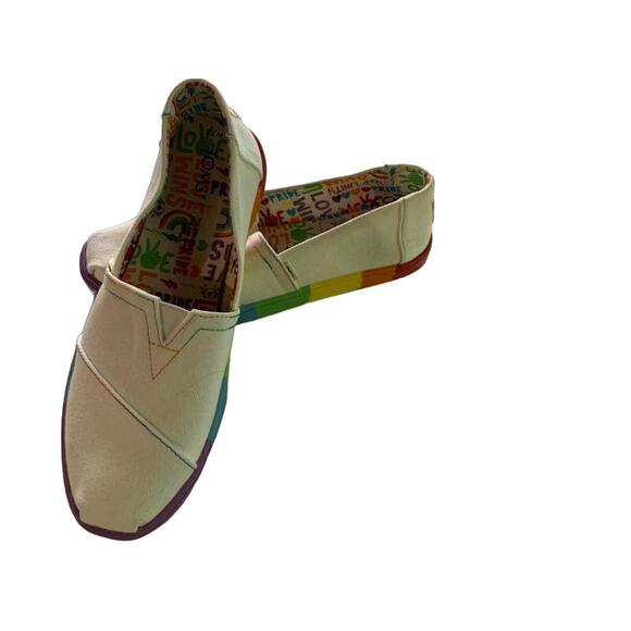 Toms PRIDE shoes slip on Damien Unity collection women's  7.5 Alpargata loafer - Picture 2 of 7